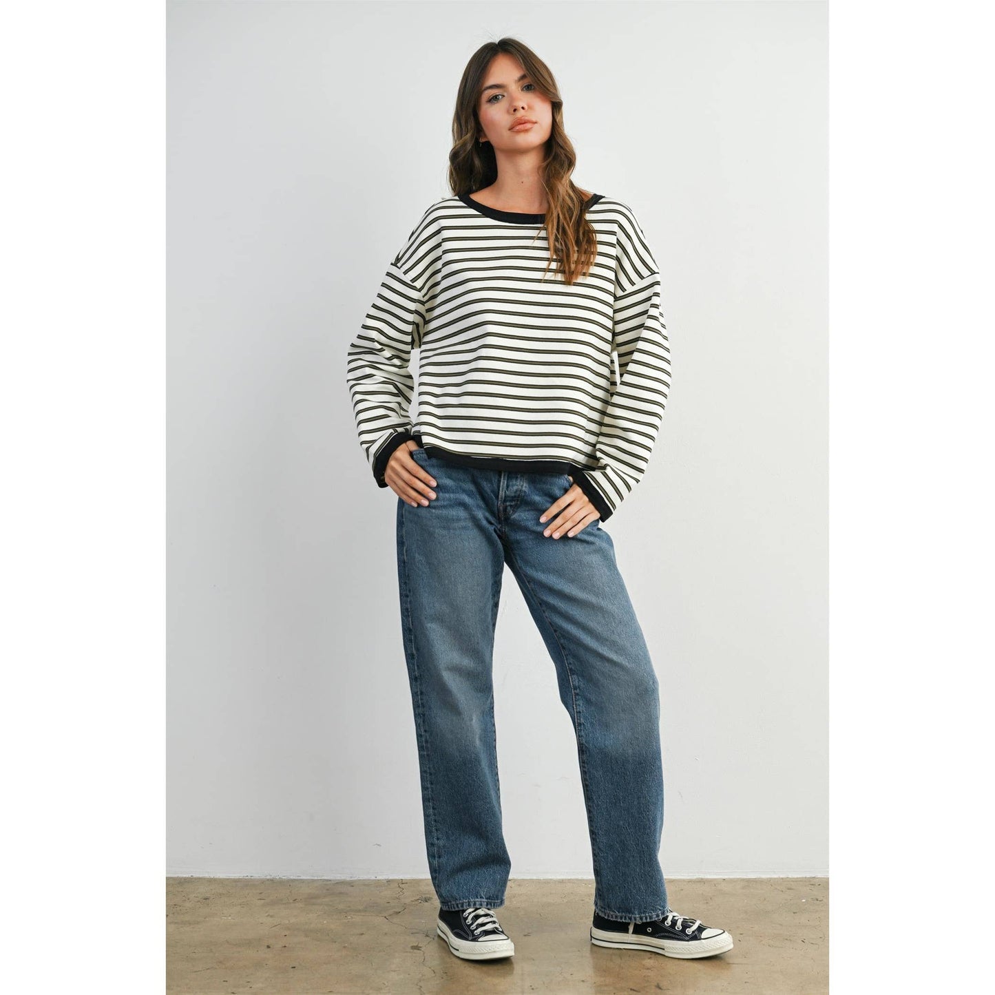 Rein Loose Fit Long Sleeve Top
