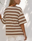 Rylan Brown Stripe Oversized Tee