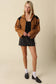 Eloise Contrast Panel Zip-Up Jacket