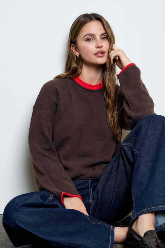 Elise Contrast Pullover