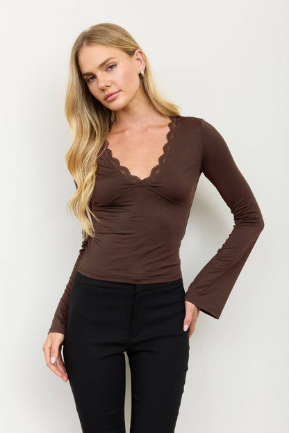Juliette Lace Trim Top