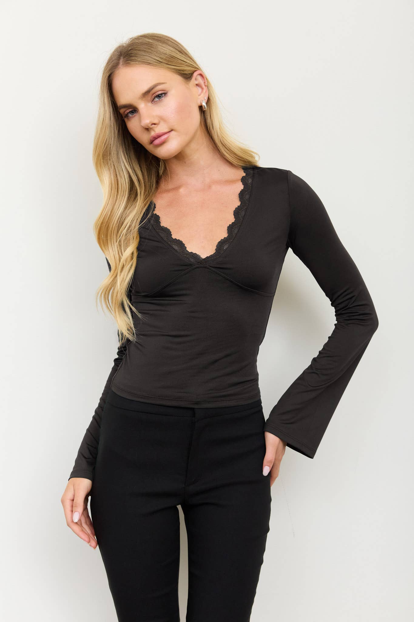Juliette Lace Trim Top