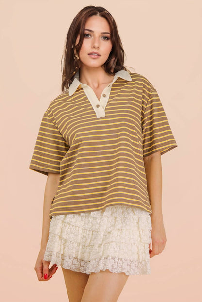 Oversized Stripe Knit Top