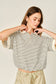 Striped Polo With Drawstring Hem