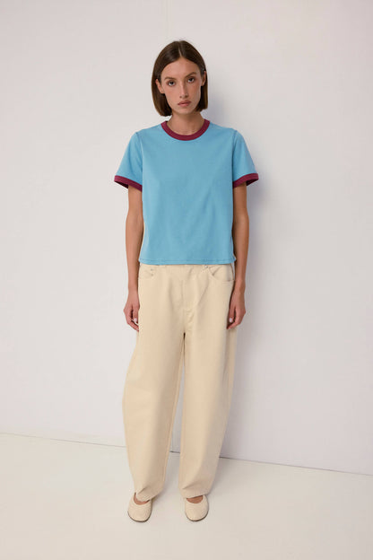 The Cait Top | Sporty Contrast Band Tee