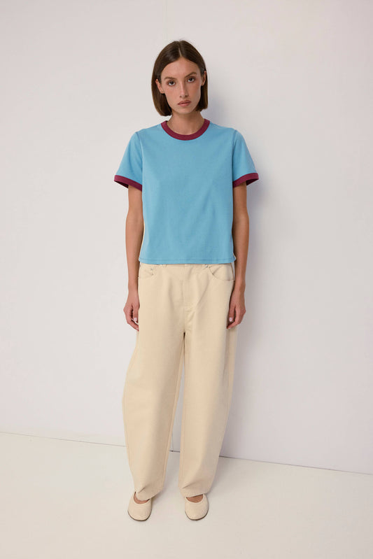 The Cait Top | Sporty Contrast Band Tee