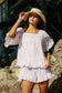 Roma Square Neck Ruffled Polka Dot Print Top