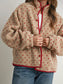 The Fern Dot Sherpa Fleece Snap Jacket