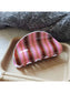 Beau Striped Half Moon Hair Clip