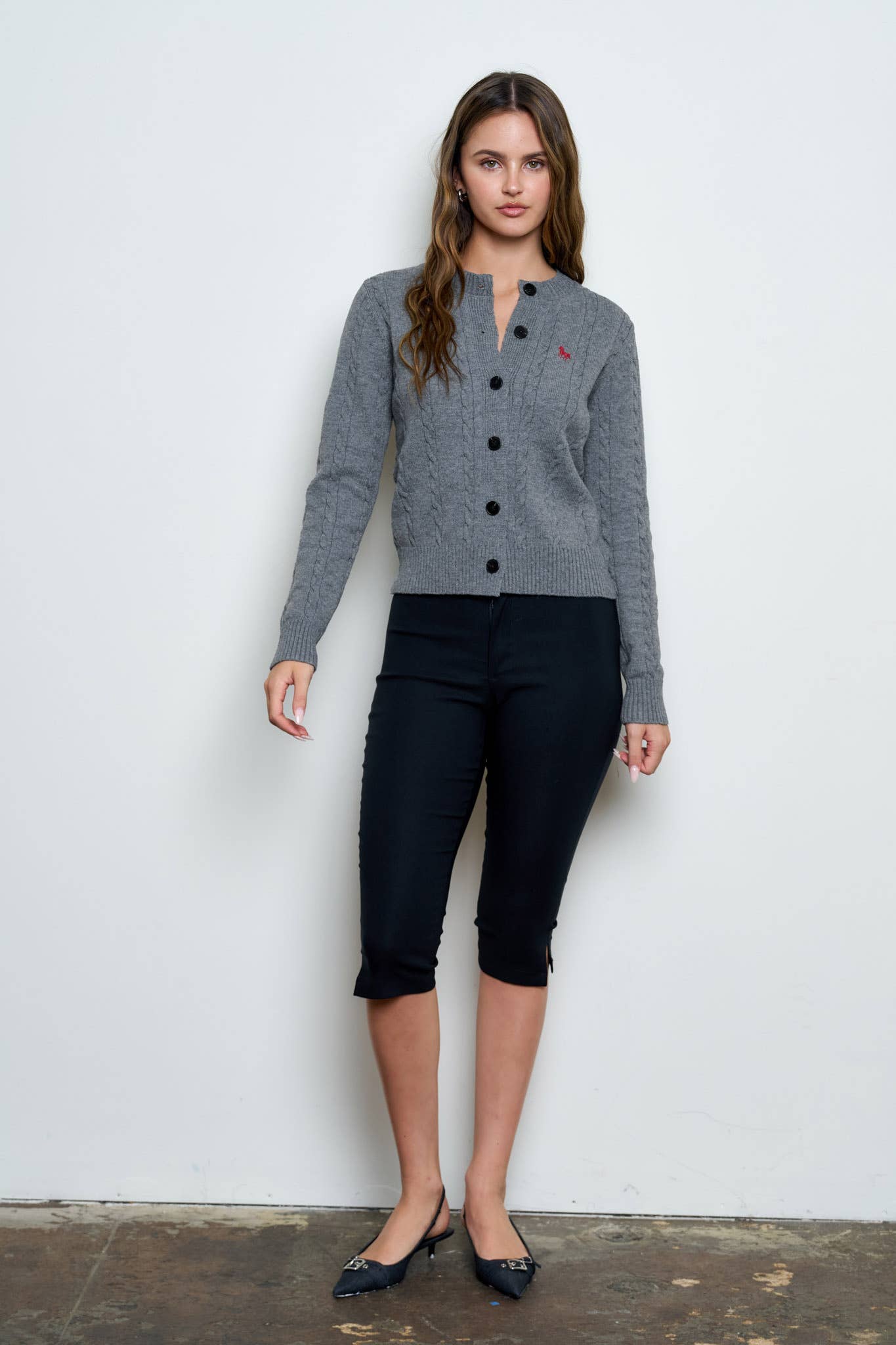 Misty Cable Knit Cardigan