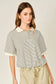 Striped Polo With Drawstring Hem