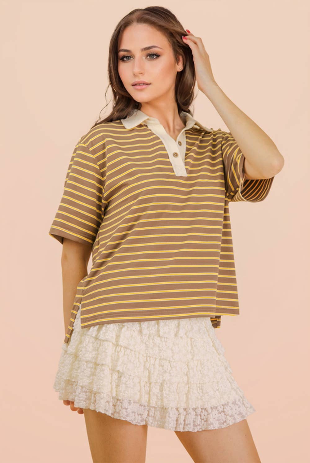 Oversized Stripe Knit Top